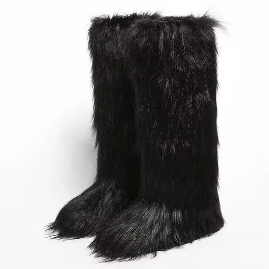 Furry Boot Set )BLACK)