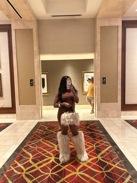 FURRY BOOTS SET (NUDE)