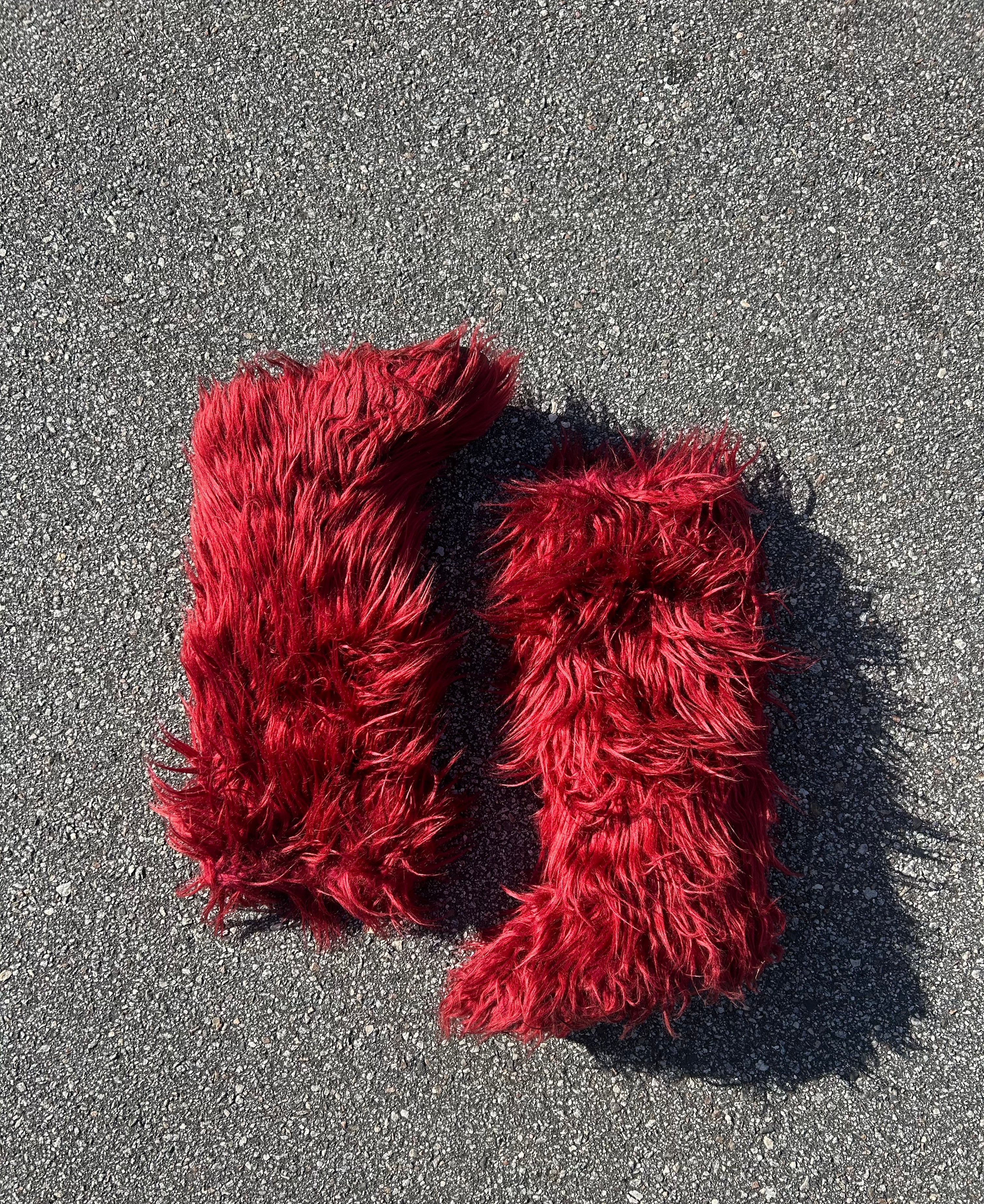 Fur Boot sets (burgundy)