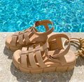 ENDLESS SUMMER NUDE CHUNKY PLATFORM SANDALS