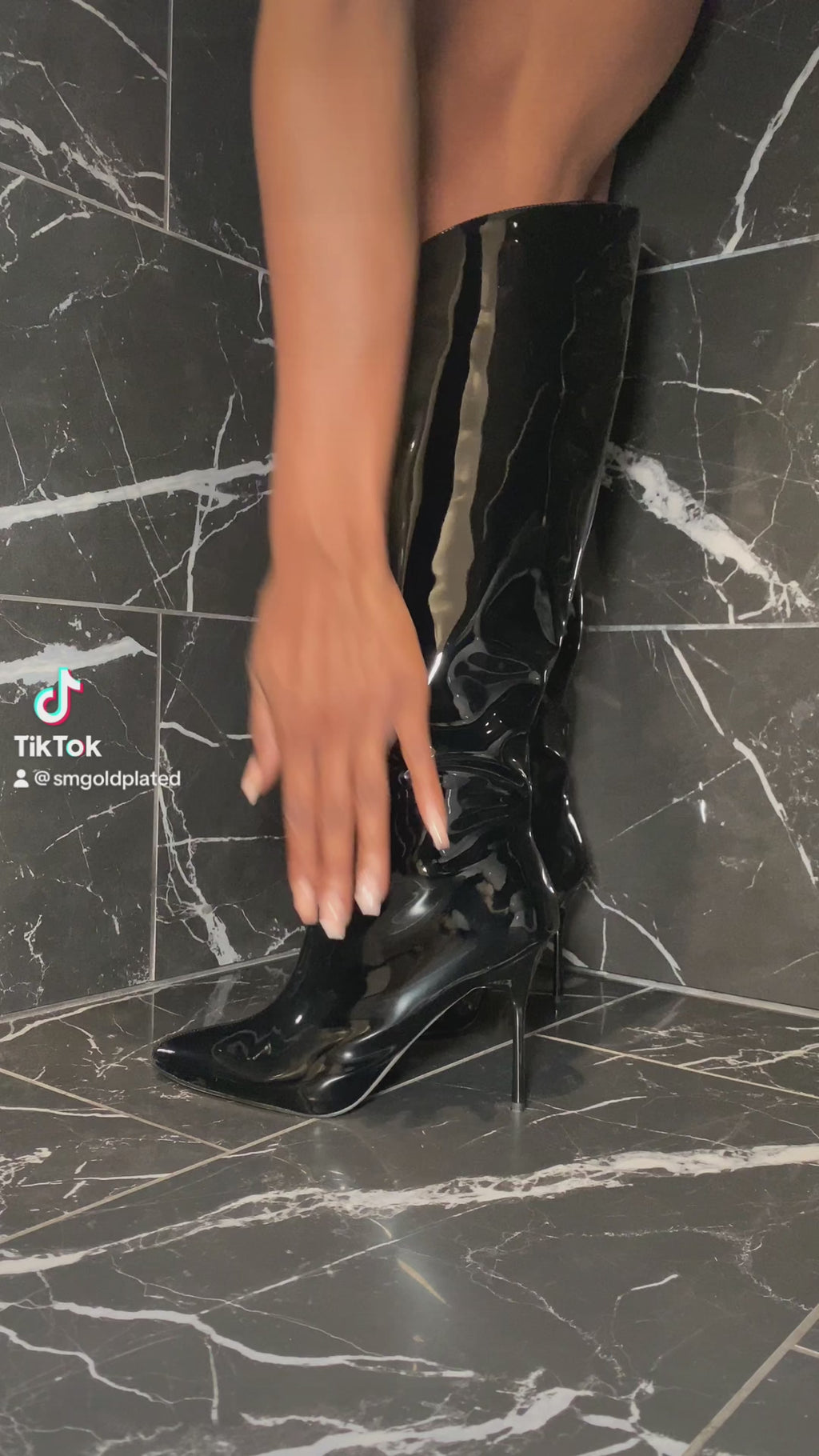 HOT TOPIC VINYL BOOTS