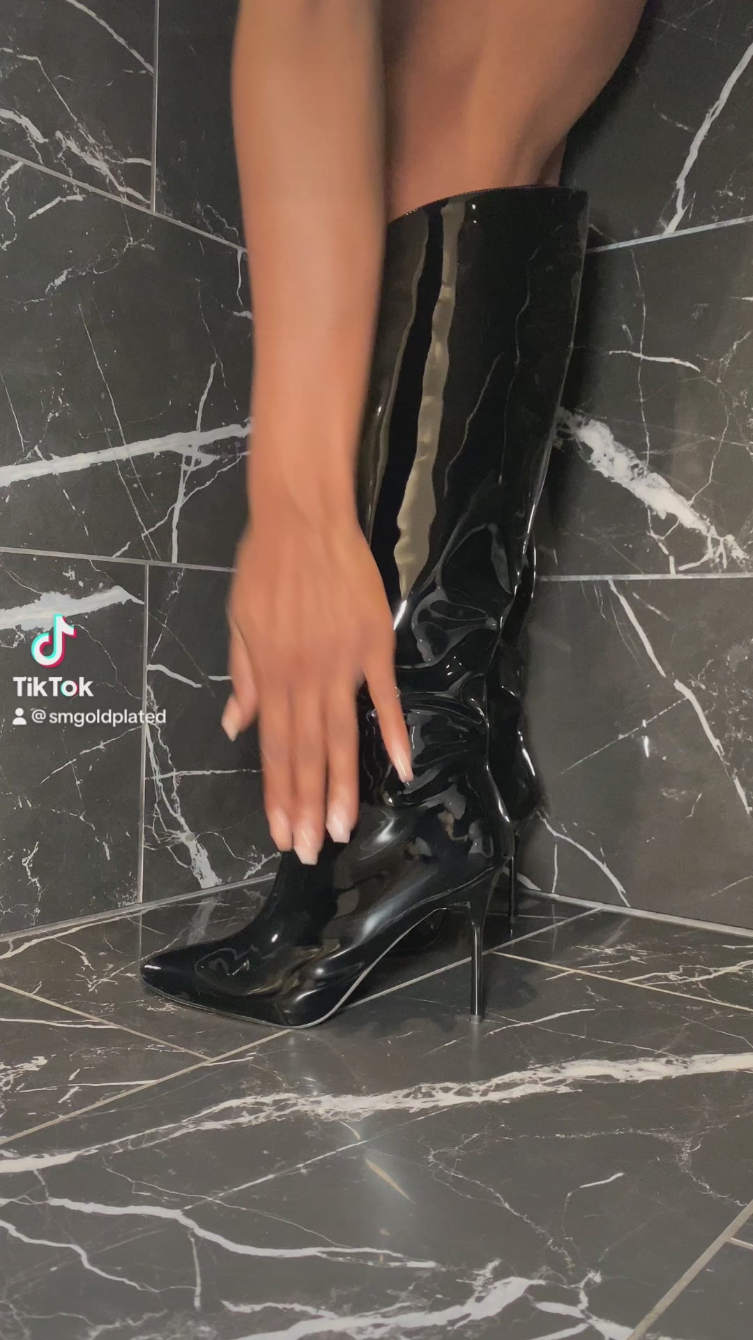 HOT TOPIC VINYL BOOTS